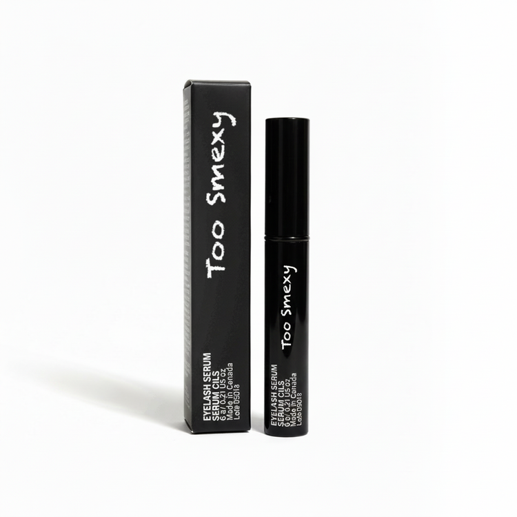 Eyelash Serum Tube and Box with Too Smexy Logo
