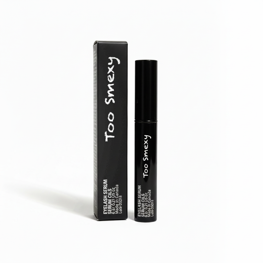 Eyelash Serum Tube and Box with Too Smexy Logo